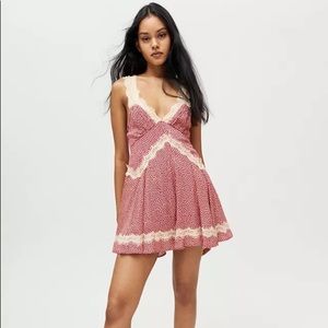 Urban Outfitters Tiffany Lace Trim Mini Dress